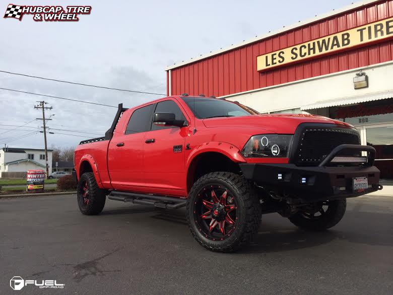 vehicle gallery/dodge ram fuel lethal d267 0X0  Black & Milled | Gloss Black Lip wheels and rims